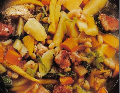 La cucina argentina e il puchero de carne simile a una zuppa corposa.